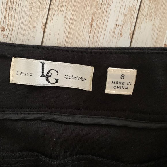 donatedLena Gabrielle Black Bootcut Dress Pant, Sz 6 - Picture 10 of 15